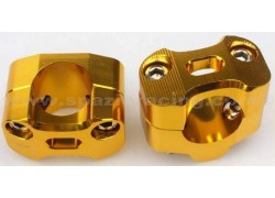 Torretas universales (22mm.) para manillar (28mm.) Doradas SP RACING