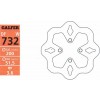 Disco de freno trasero "Wave" GALFER Yamaha YFZ450 06-13, YFM700 Raptor 06-13