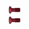 2 Tornillos banjo simple M10x1.25 Rojo