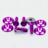 Pack 4 tornillos y arandelas avellanados M6x25mm. Violeta PRO-BOLT