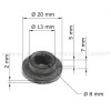 Silentblocks guardabarros trasero Honda TRX350 TM 04-06, TRX400 FA 04-07, TRX400 FGA 04-07, TRX500 FE 05-08, TRX500 FM 05-08, TRX500 TM 05-06