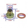 Tornillo magnetico vaciado aceite motor M12x1.25-12mm. Artic Cat DVX400 04-08, Suzuki LT-Z400 03-17