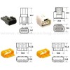 5 Juegos de conectores 3 vias Series 090 FRKW tipo original Ø0'5 mm² / 0'85 mm²