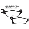 Pastillas de freno delantero  Sinterizadas Can Am Outlander 450 17-21, Outlander 500 13-15, Outlander 570 17-21, Outlander 650 13-21, Outlander 800 13-15, Outlander 850 17-21, Outlander 1000 12-13