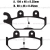 Pastillas de freno delantero Derecho Sinterizadas Yamaha YXM700 Viking 14-21, YXE700 Wolverine 16-21 