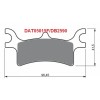 DAT05015F/DB2590 Pastillas de freno trasero Sinterizadas Polaris 500 Predator 03-07