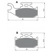 Pastillas de freno delantero derecho Sinterizadas Suzuki LT-A400/LTF400 King Quad 08-13, LT-A450 King Quad 07-13, LT-A500 King Quad 09-13