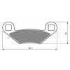Pastillas de freno trasero Sinterizadas Polaris 300 Hawkeye 2x4/4x4 2007, 300 Sportrsman 08-10, 330 ATP 4x4 04-05, 400 Sportsman 4x4 08-10, 500 Sportsman X2 EFI 07-09, 700 Sportsman X2 2008 