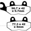Pastillas de freno delantero derecho Sinterizadas Can Am Outlander 500 Max XT 4x4 07-12