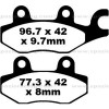 Pastillas de freno delantero derecho Sinterizadas CF MOTO Z6-EX Terracross 625 11-13, UForce 800 12-15, ZForce 800 15-15, ZForce 800 Z8 13-15, ZForce 800 Z8 EX 14-15, UForce 800 214, UForce 800 12-15, 800 Tracker 2013