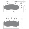 Pastillas de freno delantero Derecho Sinterizadas Kawasaki KVF750i Brute Force EPS 19-23, KRF800 Teryx 14-23, KRT800 Teryx 14-23, KAF820 Mule Pro-FX/FXT 15-23, KAF1000 Mule Pro-DTX 18-23