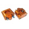 Torretas universales (22mm.) para manillar (28mm.) Naranja SP RACING