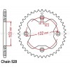 Corona de 38 dientes KTM 450 SX ATV 09-12, 450 XC ATV 08-12, 525 SX ATV 09-13, 525 XC ATV 08-13