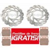 Pack 2 Discos de freno delantero + REGALO de 2 juegos de pastillas de freno Sinterizadas Honda TRX250 EX 01-14, TRX250 X 08-14, TRX300 EX 93-08, TRX400 EX 99-08, TRX400 X 09-14