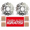 Pack 2 Discos de freno delantero + REGALO de 2 juegos de pastillas de freno Sinterizadas Yamaha YFM250 Bear Tracker 01-04, YFM250 Big Bear 07-10, YFM250 Bruin 05-06, YFM350 Bruin 04-06, YFM400 Grizzly 07-08