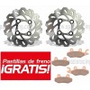 Pack 2 Discos de freno delantero + REGALO de 2 juegos de pastillas de freno Sinterizadas Yamaha YFZ450 04-11,  YFZ450R 09-16, YFM700 Raptor 06-23