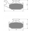 Pastillas de freno delantero lado derecho Sinterizadas Brp/Can Am DS650 X 2007, Outlander 400 4x4 MAX/EFI 07-15, Outlander 500 XT 4x4 07-12, Renegade 500 EFI 4x4 07-15, Outlander 650 Max STD/XT 07-12 