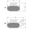 Pastillas de freno trasero Sinterizadas Brp/CanAm Outlander 650 STD/XT/MAX 07-12, Outlander 800 06-11 MAX R EFI/XT 09-12, Outlander 800 R MAX STD/LTD/XT 07-12