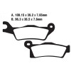 Pastillas de freno trasero Sinterizadas Can Am 450 Outlander EFI/Max 18-23, 500 Outlander 2x4/4x4 23-25, 570 Outlander Max/EFI/T3/PRO/XT 17-23, 570 Renegade EFI 19-23, 650 Outlander Max/T3/EFI/XT/DPS 13-23, 800 Outlander R STD/DPS/XTP 13-14