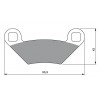 Pastillas de freno trasero Sinterizadas Polaris 400 Hawkeye 12-14, 400 Sportsman HD(4x4) 12-14, 450 Sportsman BASE/HO/HD 16-20, 500 Sportsman HO 09-14, 500 Sportsman XP 2009, 550 Sportsman X2 2010 