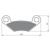 Pastillas de freno trasero Sinterizadas Polaris 500 ACE 17-18, RZR570 14-20, 800 Sportsman Touring/X2 EFI 07-09