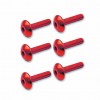 Pack 6 tornillos allen cabeza alomada M6x20mm. Rojo