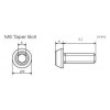 D58-52-220 Medidas tornillo aluminio M6 hexagonal DRC