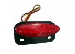 Piloto trasero Led Homologado SP RACING Rojo con soporte para matricula
