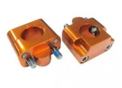 Torretas universales (22mm.) para manillar (28mm.) Naranja SP RACING