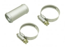 Tubo de unión recto de aluminio Ø21mm./largo 43mm. para manguitos de radiador (