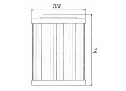 Filtro de aceite BRP DS650 01-06, DS650 Baja 03-04, DS650 X 05-06