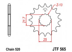 Piñon 15 dientes Yamaha YFZ450 04-13, YFM660 Raptor 01-05