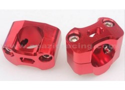 Torretas universales (22mm.) para manillar (28mm.) Rojas SP RACING